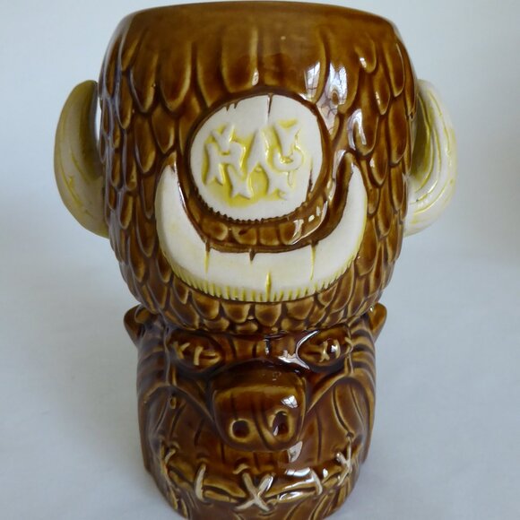 NEW 2018 SIGNED SHRUNKEN FRED FLINTSTONE FLINTSTONE'S BIG TOE CERAMIC TIKI MUG - Picture 2 of 12